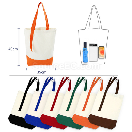 禮品訂造空白拼接帆布袋紀念品