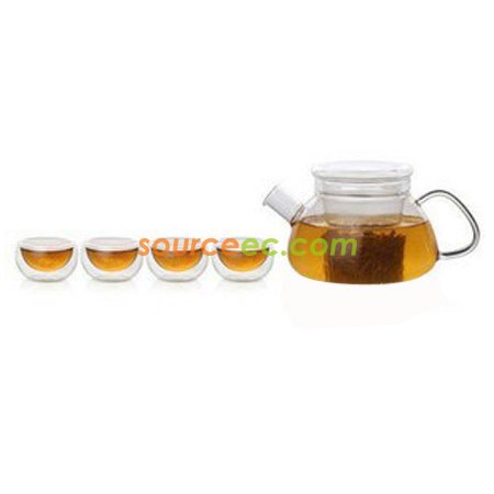 禮品訂造5件套玻璃茶具紀念品