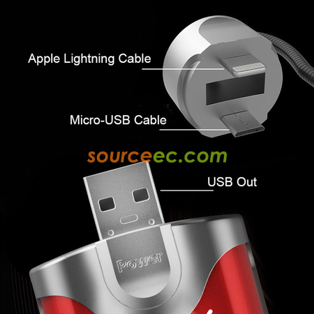 禮品訂造帶線移動電源紀念品