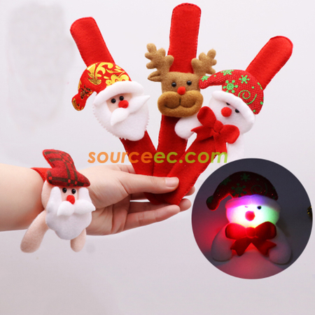 禮品訂造發光聖誕啪啪手環紀念品