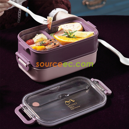 禮品訂造雙層手提飯盒連湯碗套裝紀念品