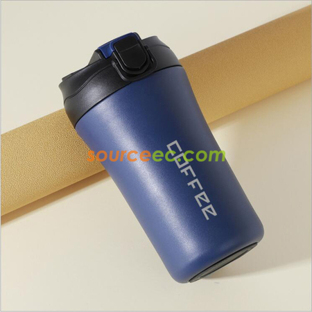 禮品訂造雙飲口保溫咖啡杯紀念品