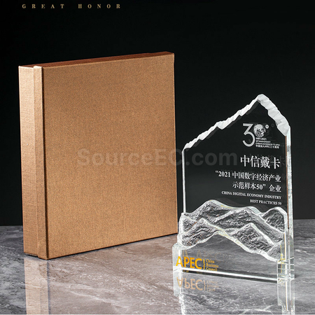 禮品訂造創意大理石水晶獎座紀念品