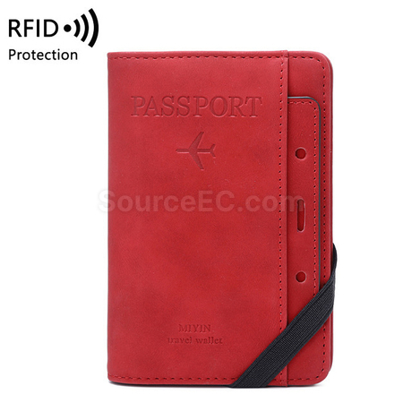 禮品訂造RFID PU護照套加卡包紀念品