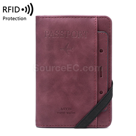禮品訂造RFID PU護照套加卡包紀念品