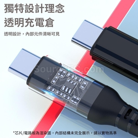 禮品訂造雙Type-C透明快充線紀念品