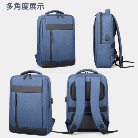 禮品訂造透氣USB充電時尚後背包紀念品
