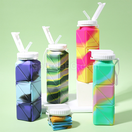 禮品訂造矽膠折疊水樽紀念品
