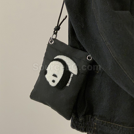 禮品訂造熊貓輕便斜挎袋紀念品