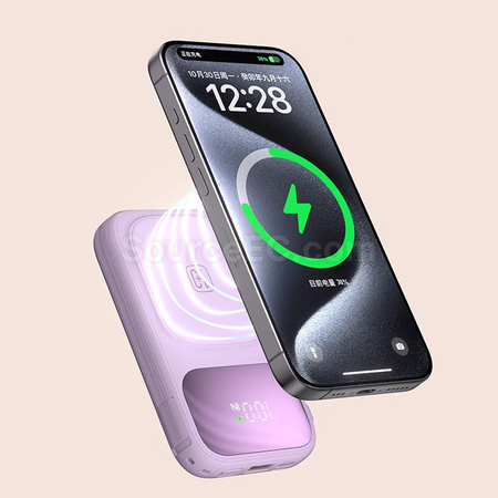 禮品訂造磁吸雙線快充移動電源紀念品
