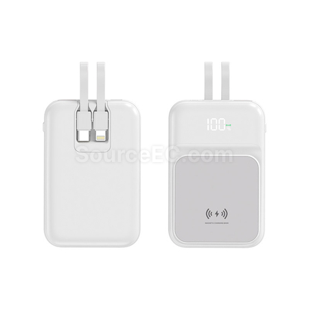 禮品訂造磁吸帶線移動電源紀念品
