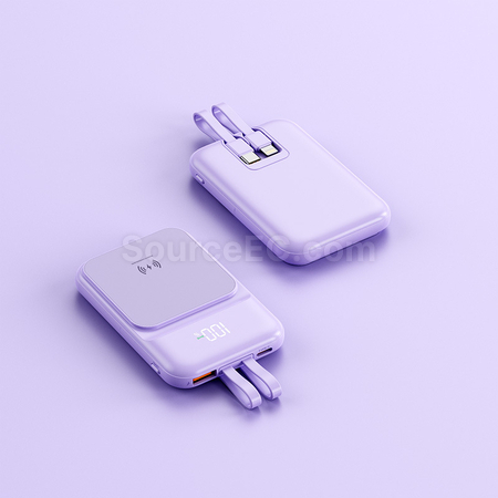 禮品訂造磁吸帶線移動電源紀念品