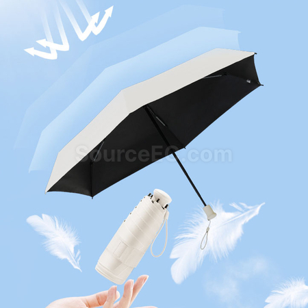 禮品訂造拎包五摺黑膠雨傘紀念品
