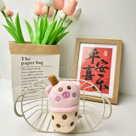 禮品訂造珍珠奶茶鑰匙扣紀念品