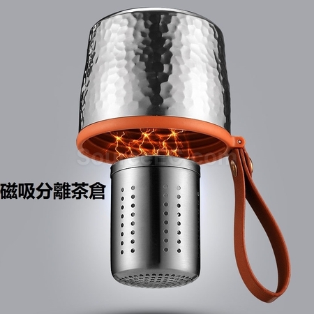 禮品訂造350ML  便攜式茶水分離玻璃杯紀念品