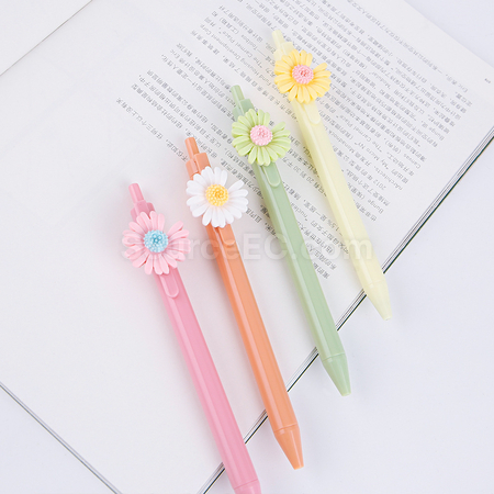 禮品訂造可愛花朵按動原子筆紀念品