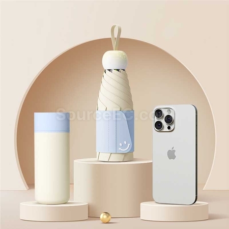 禮品訂造快速收納五摺晴雨傘紀念品