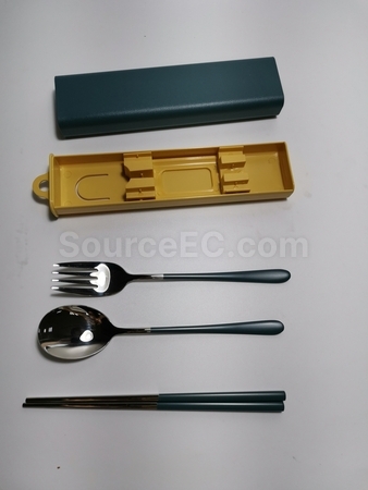 便攜可重用餐具 | 筷子套裝 | 環保餐具套裝 | 環保棉袋木製餐具套裝 | 不銹鋼環保餐具