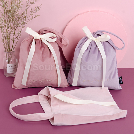 禮品訂造絲絨托特袋紀念品