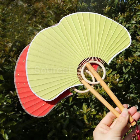 禮品訂造銀杏葉團扇紀念品