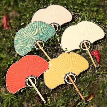 禮品訂造銀杏葉團扇紀念品