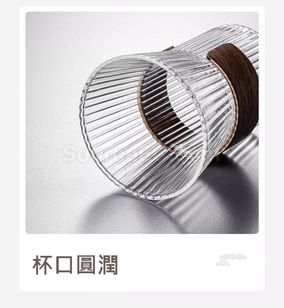 禮品訂造日式豎紋泡茶隔熱玻璃杯紀念品