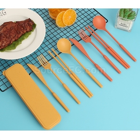 禮品訂造麥稈自備餐具套裝紀念品