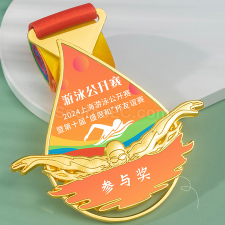 禮品訂造游泳金屬獎牌紀念品