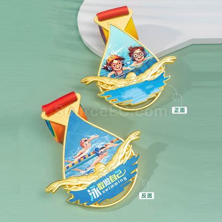 禮品訂造游泳金屬獎牌紀念品