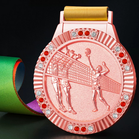 禮品訂造排球金屬獎牌紀念品