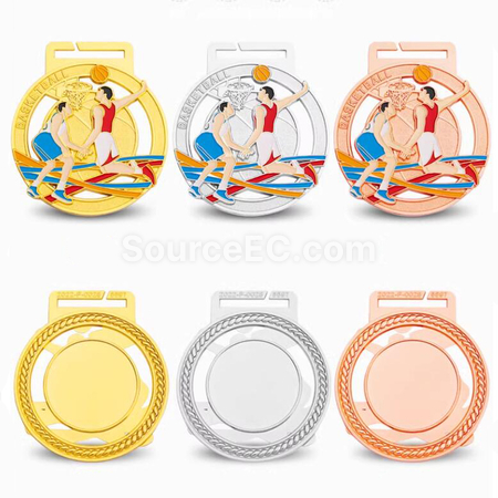 禮品訂造籃球金屬獎牌紀念品