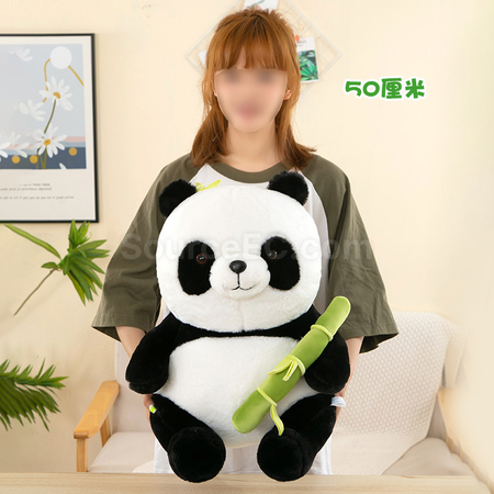 禮品訂造熊貓抱竹子玩偶紀念品
