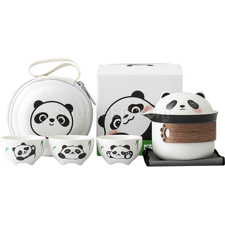 禮品訂造熊猫玻璃杯紀念品