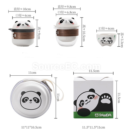 禮品訂造熊猫玻璃杯紀念品