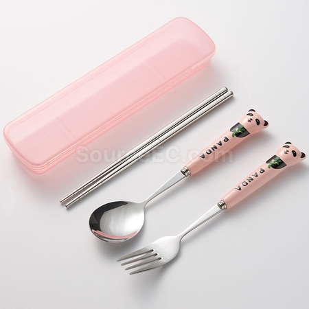 禮品訂造熊貓自備餐具套裝紀念品