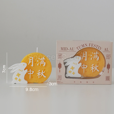 禮品訂造中秋月餅造型香氛蠟燭禮盒紀念品