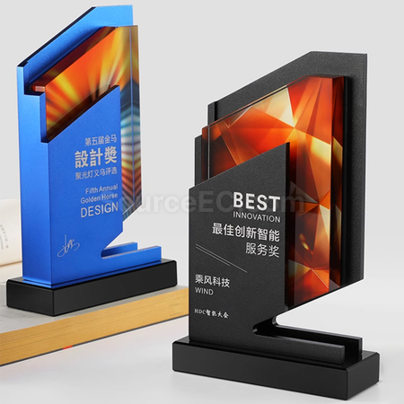 禮品訂造金屬水晶獎座紀念品