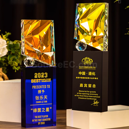 禮品訂造創意水晶獎座紀念品