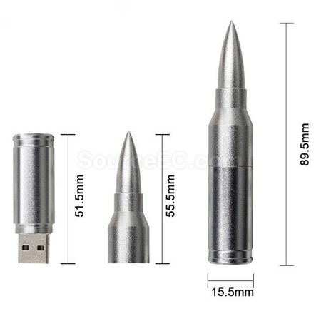 禮品訂造子彈型USB手指紀念品