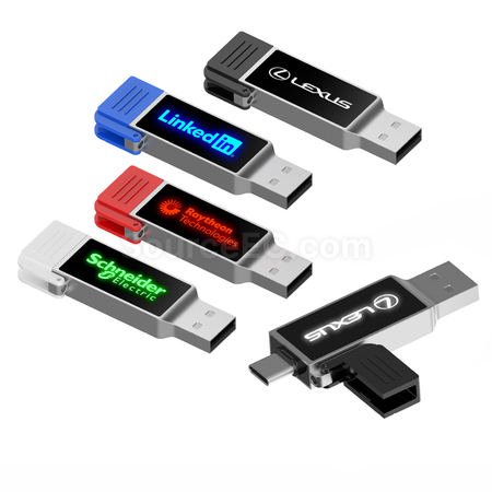 禮品訂造Type-C 發光USB手指紀念品