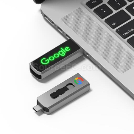 禮品訂造Type-C 發光USB手指紀念品