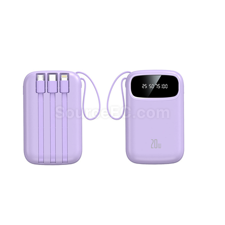 禮品訂造3C認證自帶線移動電源紀念品