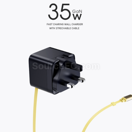 禮品訂造迷你充電頭自帶伸縮線type-c紀念品