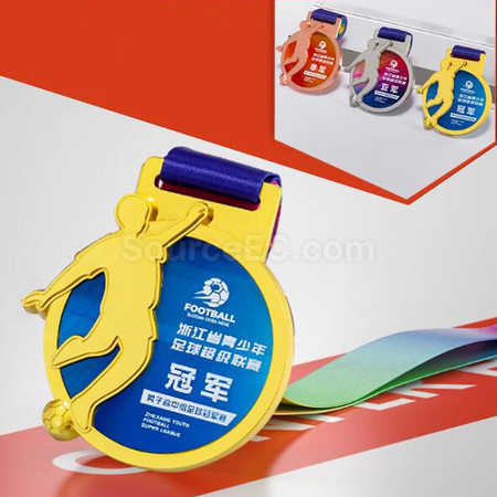 禮品訂造足球金屬獎牌紀念品