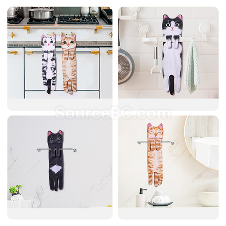 禮品訂造創意逼真動物可懸掛擦手毛巾紀念品