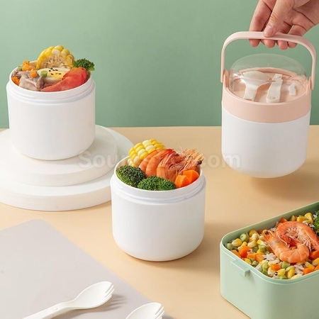 禮品訂造帶蓋手提湯飯壺紀念品