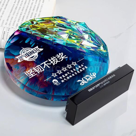 禮品訂造炫彩獎座紀念品