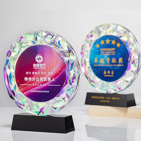 禮品訂造炫彩獎座紀念品