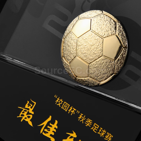 禮品訂造足球比賽冠軍獎座紀念品