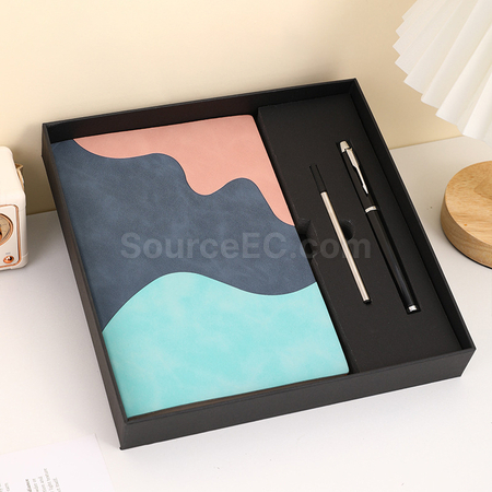 禮品訂造PU軟皮筆記簿文具套裝紀念品